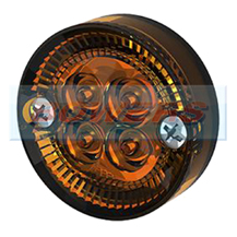 Sim 3194 12/24v Amber LED Round Side Marker Light Lamp